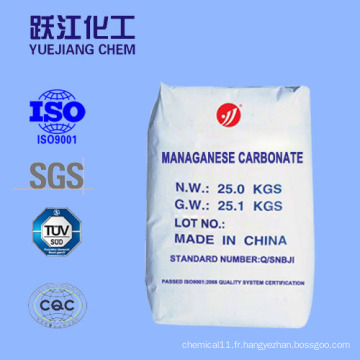 Carbonate de manganèse de haute qualité en provenance de Chine Fabricant